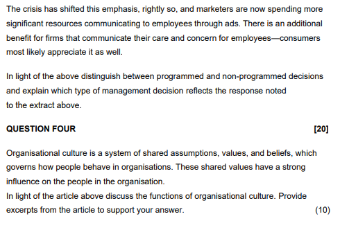 10.1.4 BUSINESS MANAGEMENT 2: ASSIGNMENT 1 [100]