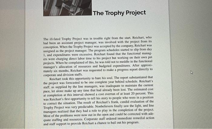 The Trophy Project The ill-fated Trophy Project