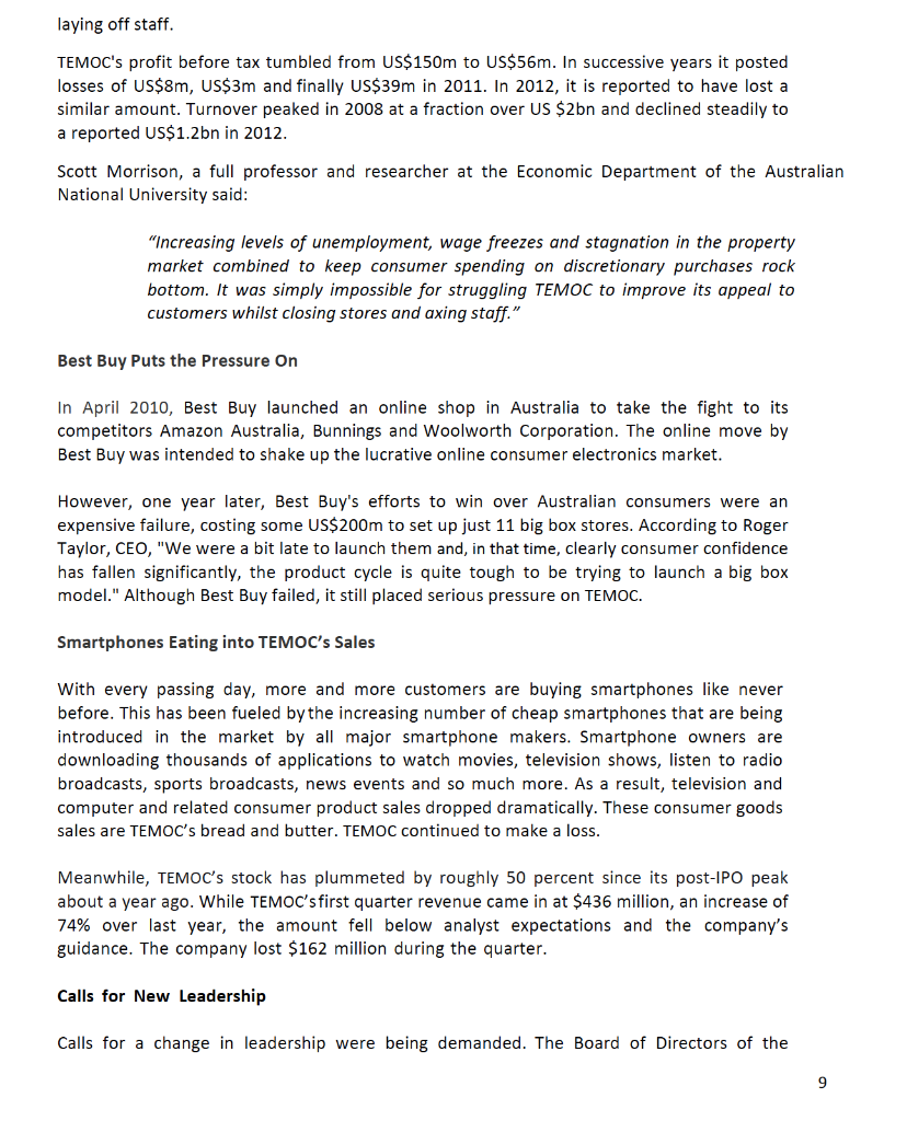 QUESTION -- Problem statement short statement