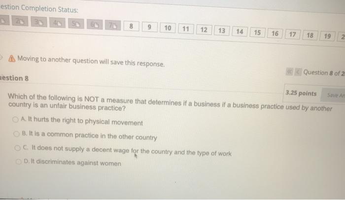 estion Completion Status: 8 9 10 11 12 13 14 15