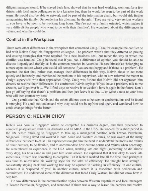 questions: 1. Given his problems, what advice