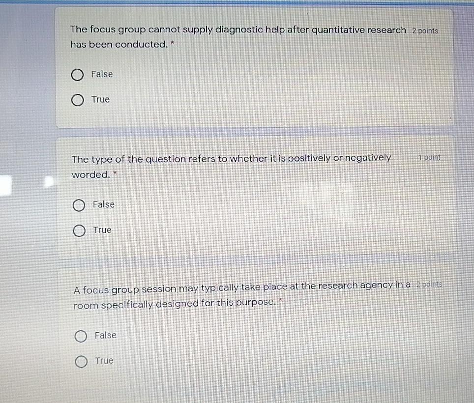 The focus group cannot supply diagnostic help