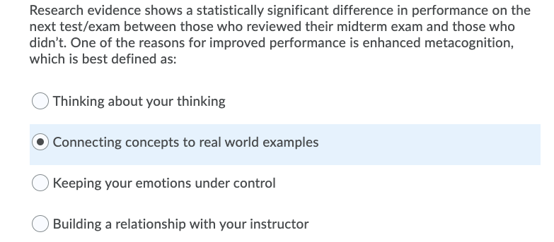 Research evidence shows a statistically