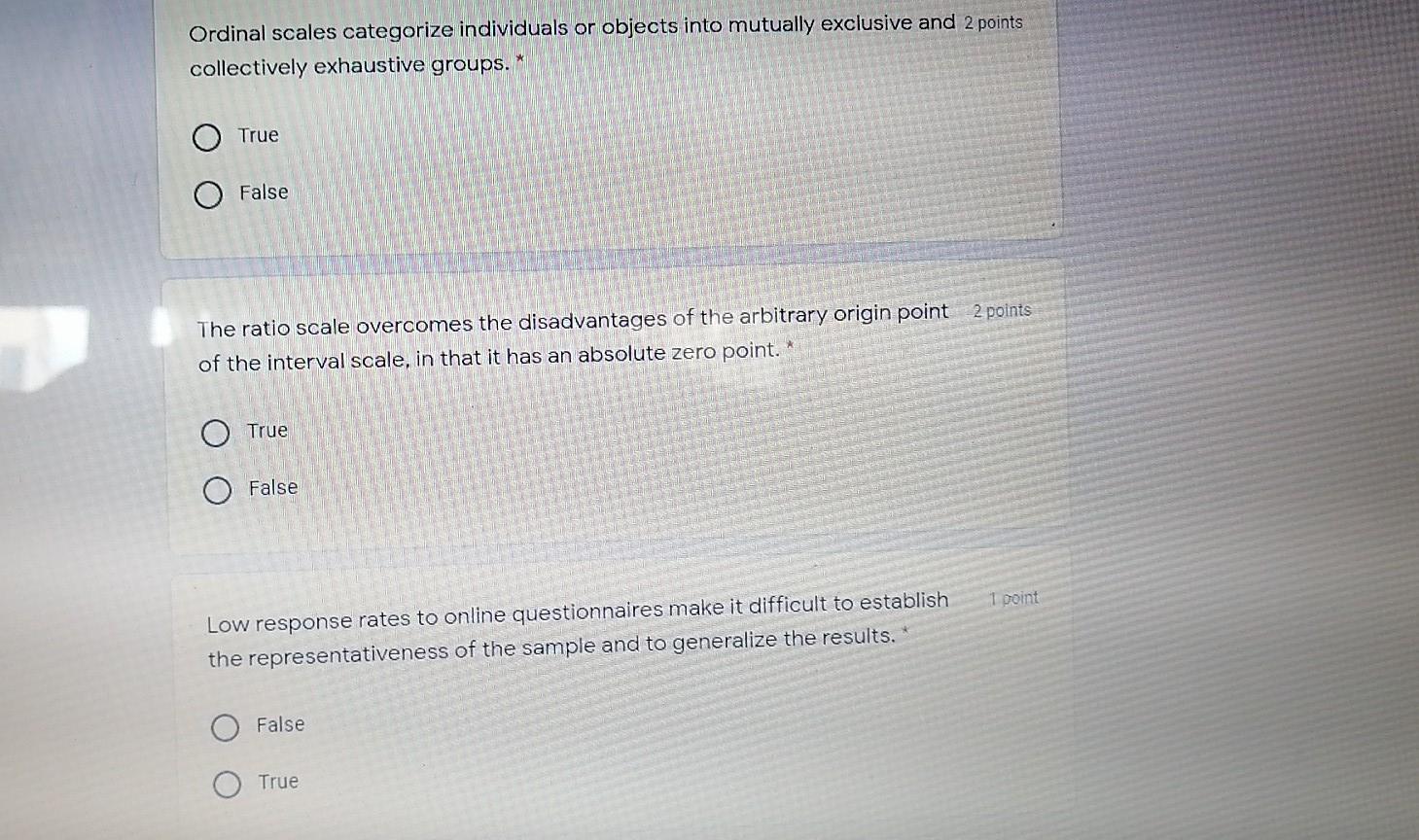 Ordinal scales categorize individuals or objects
