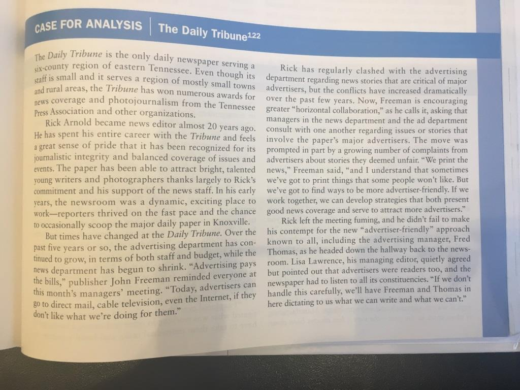 1. Analyze the sources of conflict in this