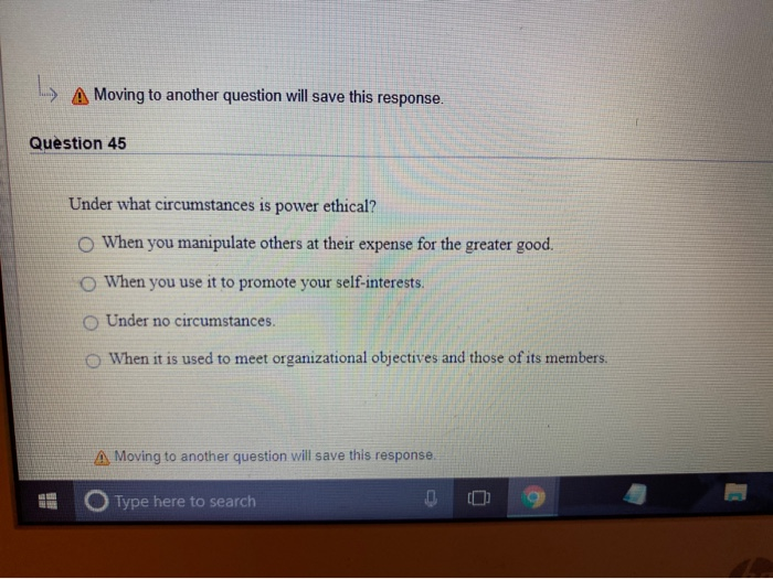 A Moving to another question will save this