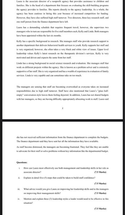 Laura is the associate director of a nonprofit