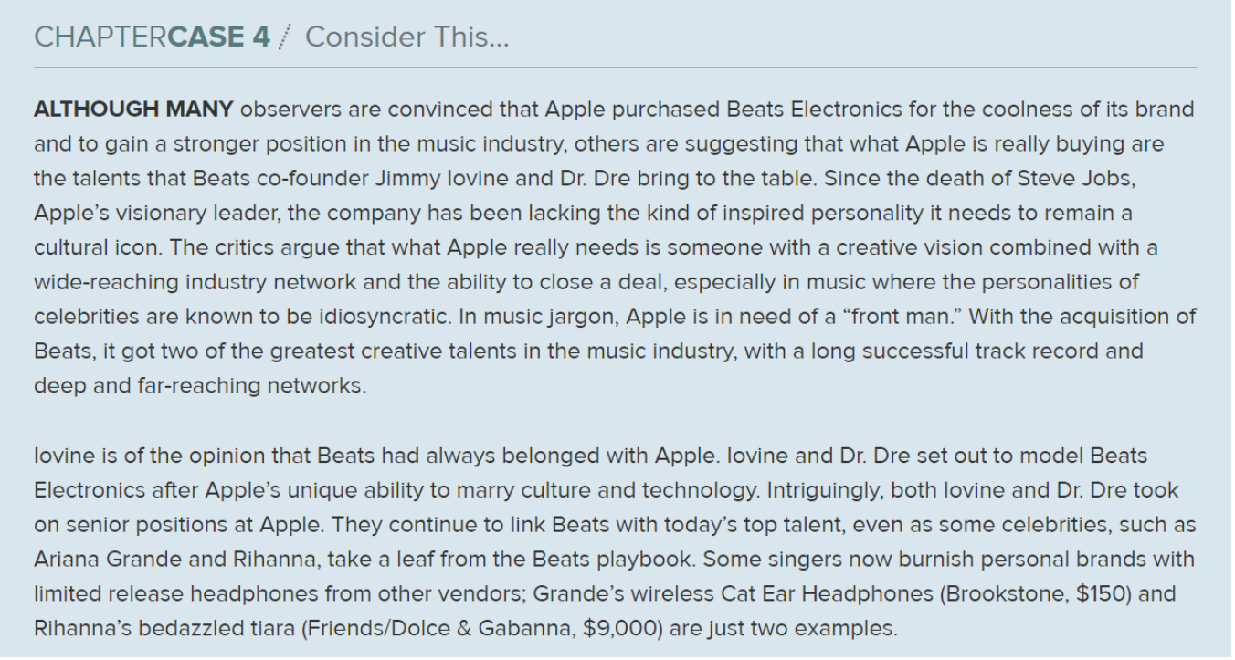 CHAPTERCASE 4. Consider This... ALTHOUGH MANY