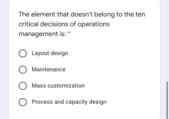 The main purpose to study operations management