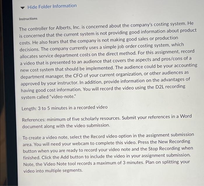 Hide Folder Information Instructions The