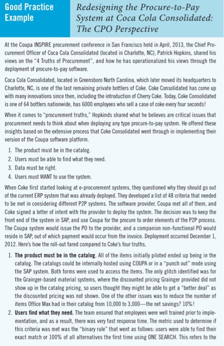 Good Practice Redesigning the Procure-to-Pay