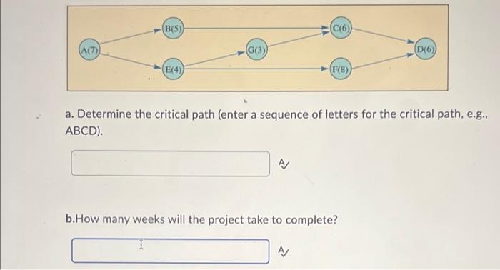 (B(5) (C(6) (A(7) (G(3) (D(6) (E(4) (F(8) a.