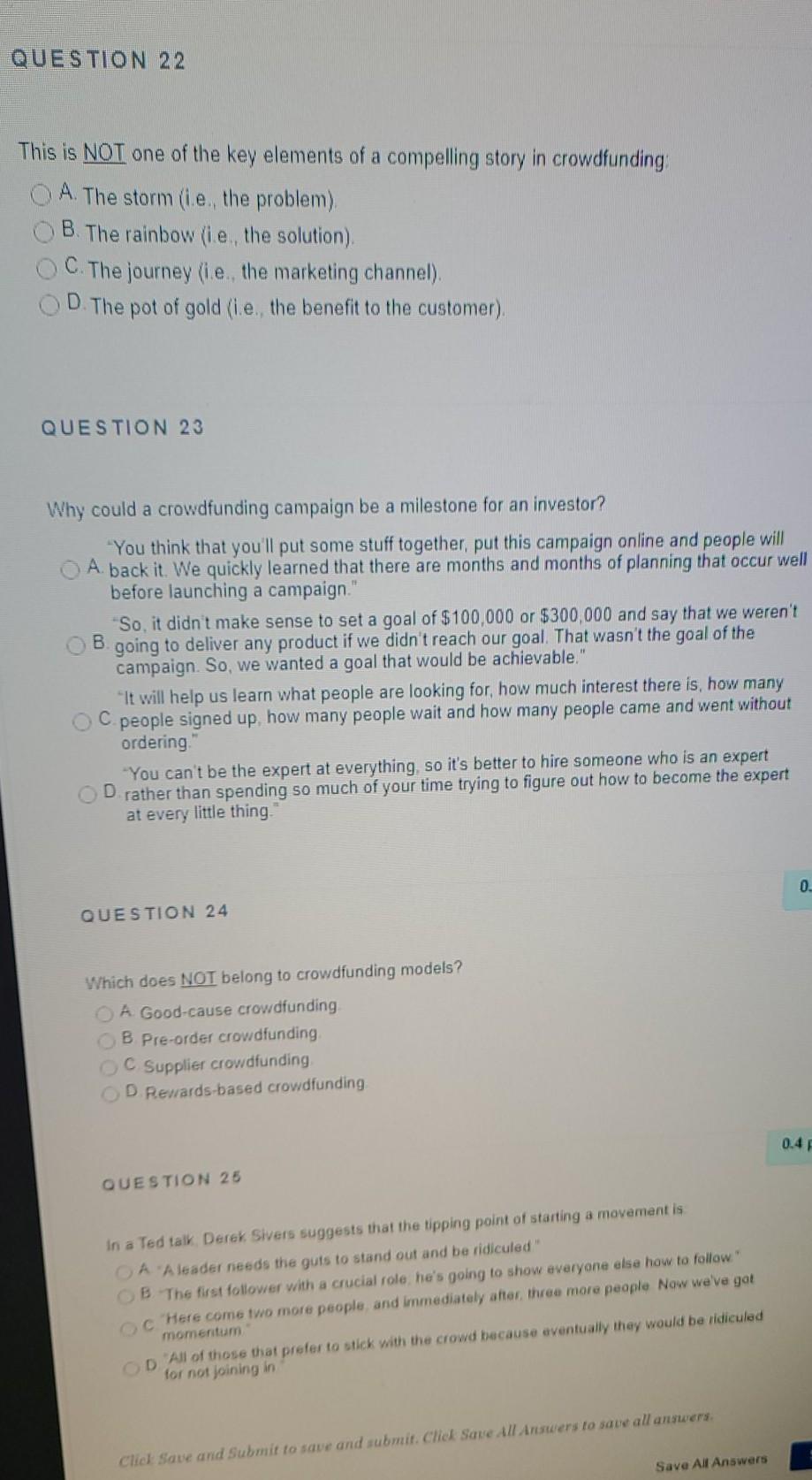 QUESTION 22 This is NOT one of the key elements