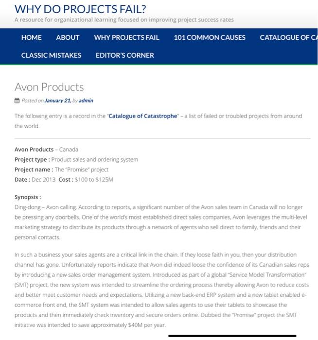 Subject : Project Management Preamble: The