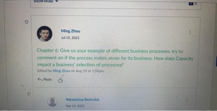 Ming Zhou Jul 15, 2022 Chapter 6: Give us your