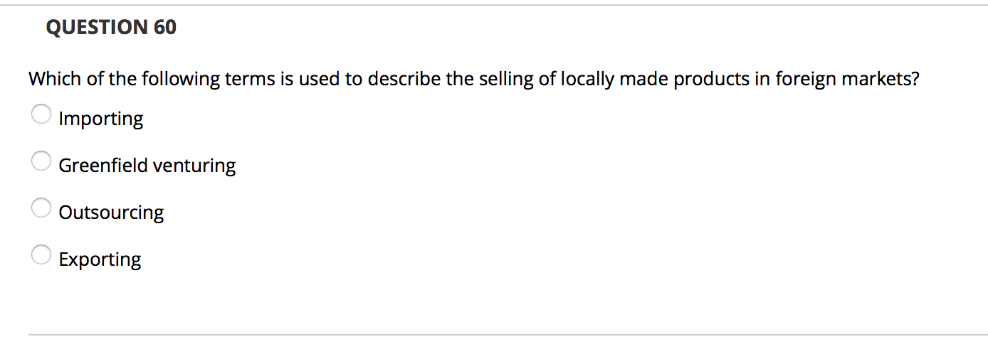 QUESTION 60 Which of the following terms is used