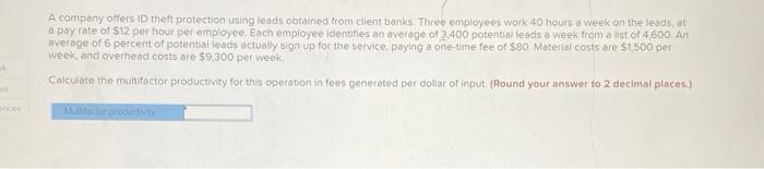 A company offers theft protection using leads