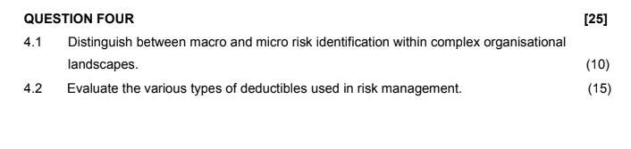 [25] QUESTION FOUR 4.1 Distinguish between macro