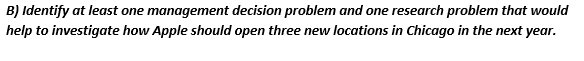 B) Identify at least one management decision