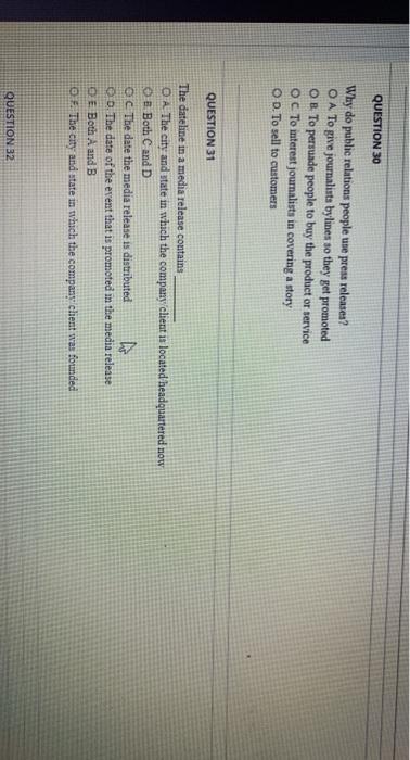 QUESTION 26 The first step in setting up a media