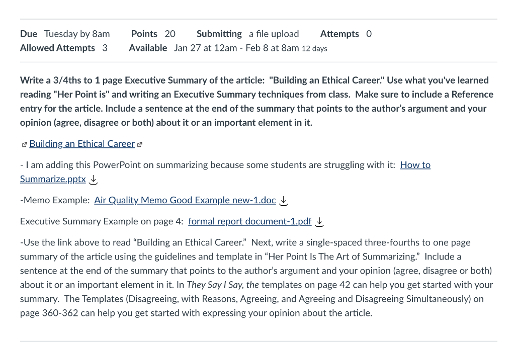 Due Tuesday by Sam Allowed Attempts 3 Points 20