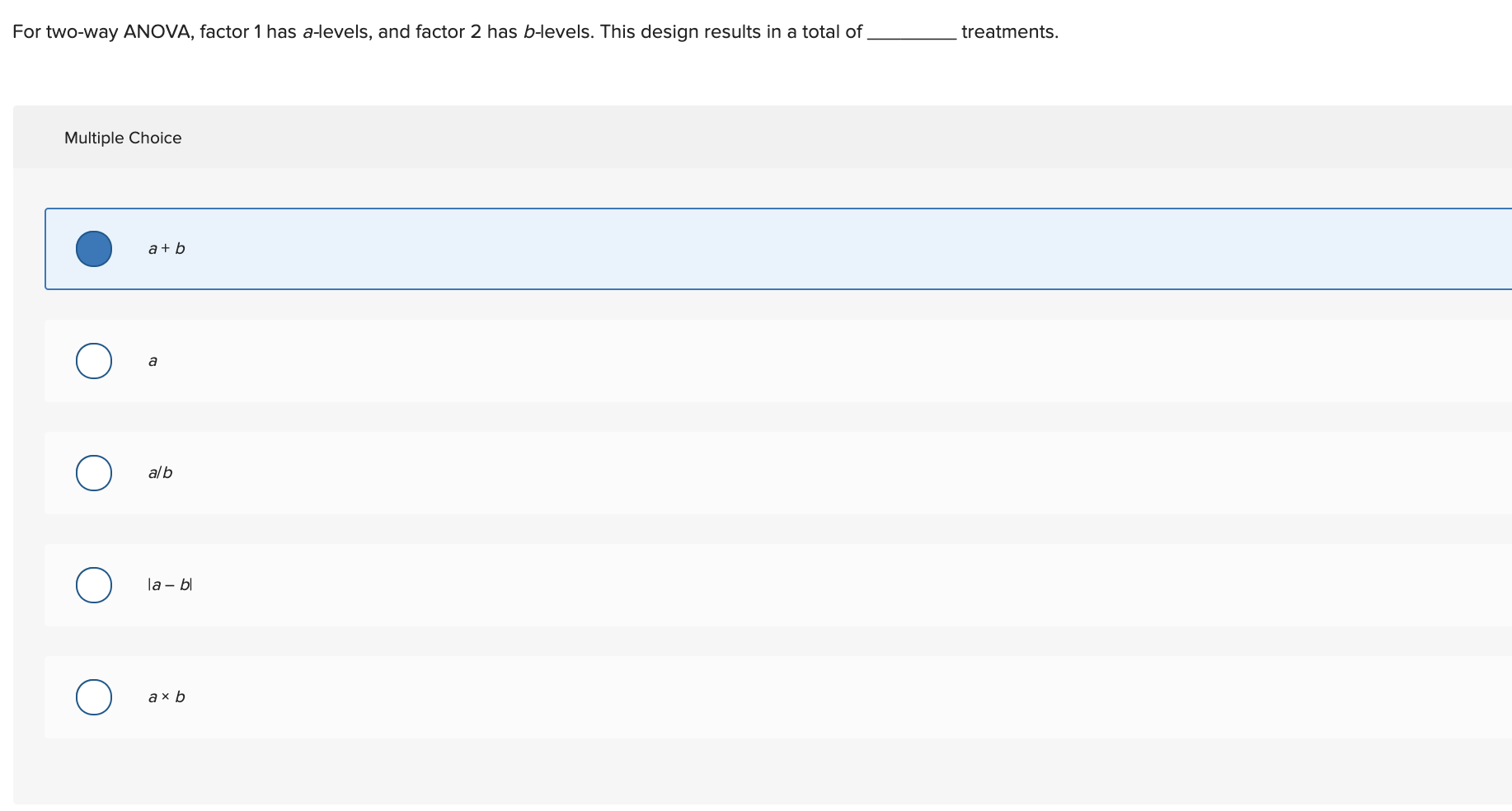 In a completely randomized design, the F-test