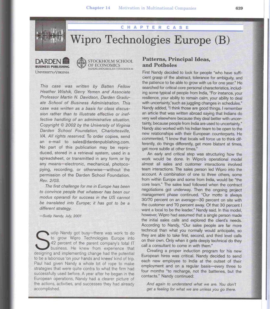 Chapter 14 Motivation in Multinational Companies