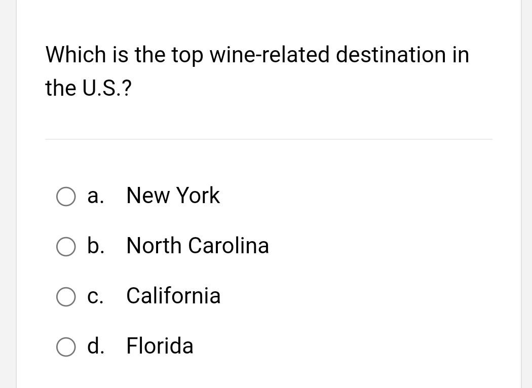 Which is the top wine-related destination in the