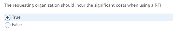 The requesting organization should incur the