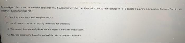 As an expert, Ann knew her research spoke for