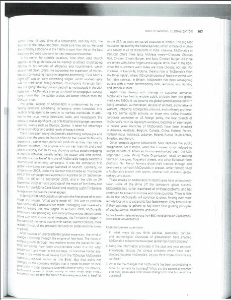 Question In what ways do you think political,