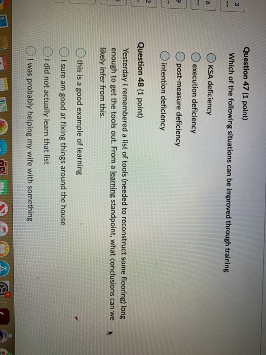 Question 45 (1 point) Which of the following is