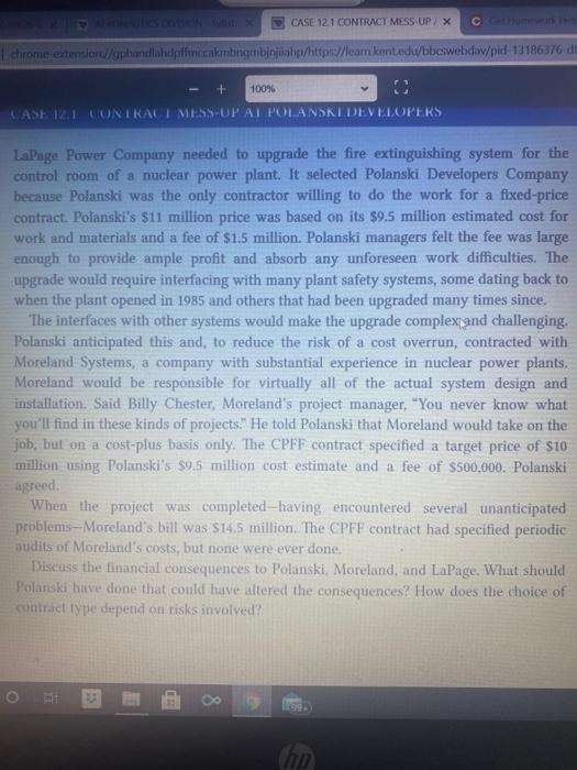 CASE 12.1 CONTRACT MESS UP/ X chrome