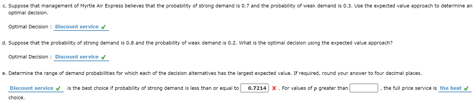 Problem 13-09 (Algorithmic) Myrtle Air Express