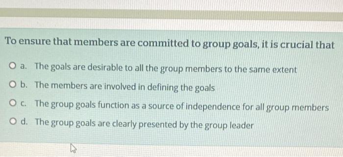 To ensure that members are committed to group