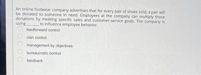 An online footwear company advertises that for