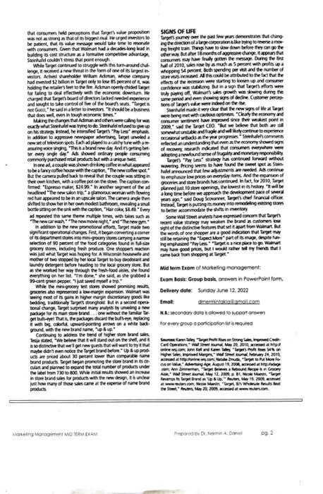 Marketing Management June 15, 2022 COMPANY Case