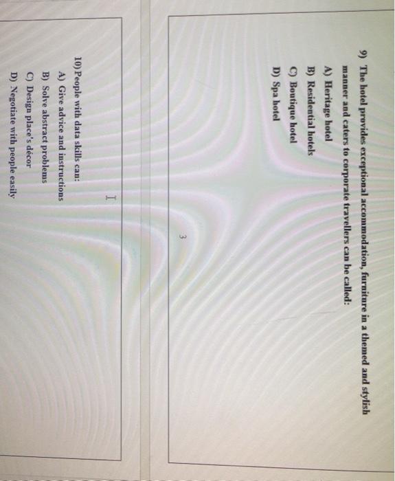 Please, I want a quick solution 9) The hotel