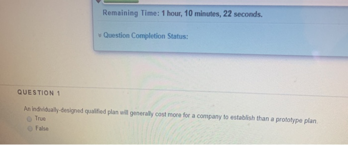 Remaining Time: 1 hour, 10 minutes, 22 seconds.