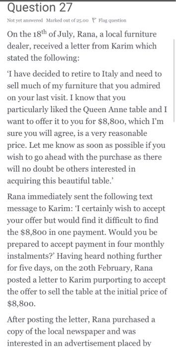 quickly please, business law case study: On the