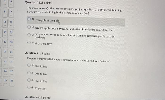 5 Ho Question 4 (1.5 points) The major reason(s)