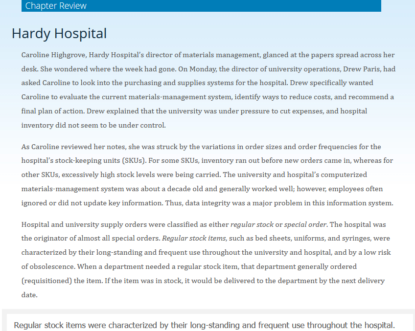 Chapter Review Hardy Hospital Caroline Highgrove,