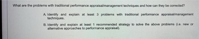 What are the problems with traditional