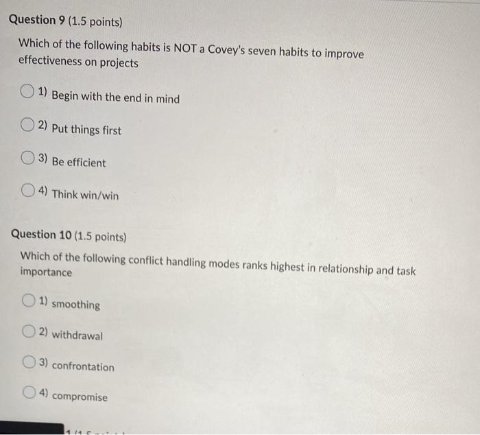 5 Ho Question 4 (1.5 points) The major reason(s)
