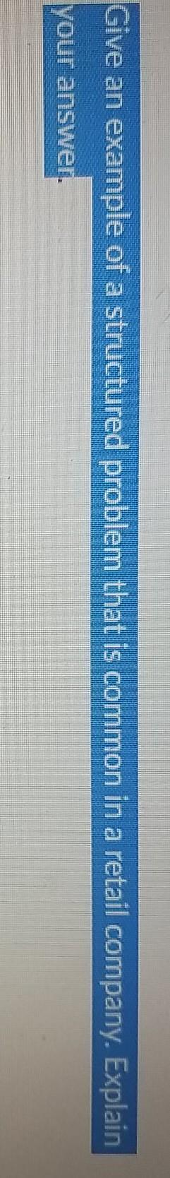 Give an example of a structured problem that is