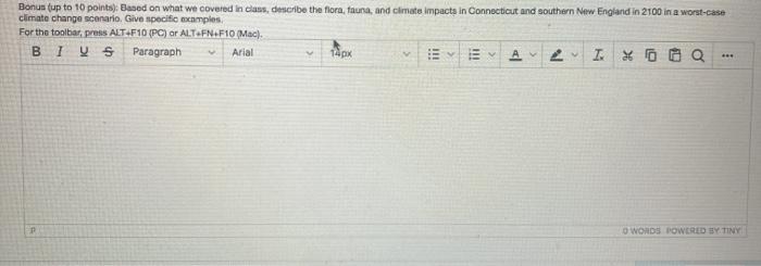 Bonus up to 10 points). Based on what we covered