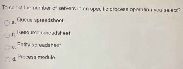 To select the number of servers in an specific