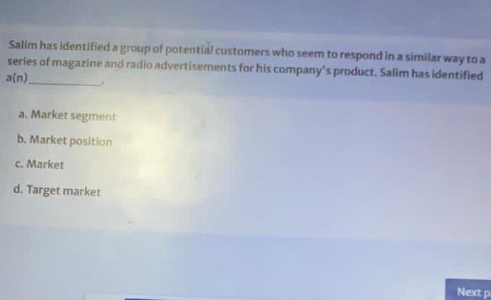 Salim has identified a group of potential