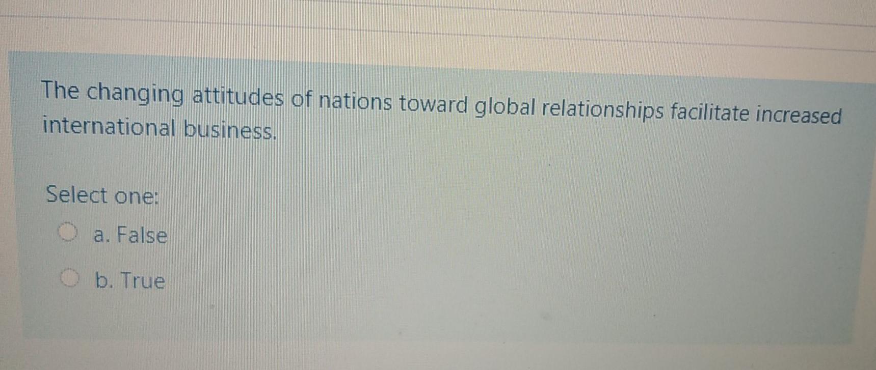 The changing attitudes of nations toward global