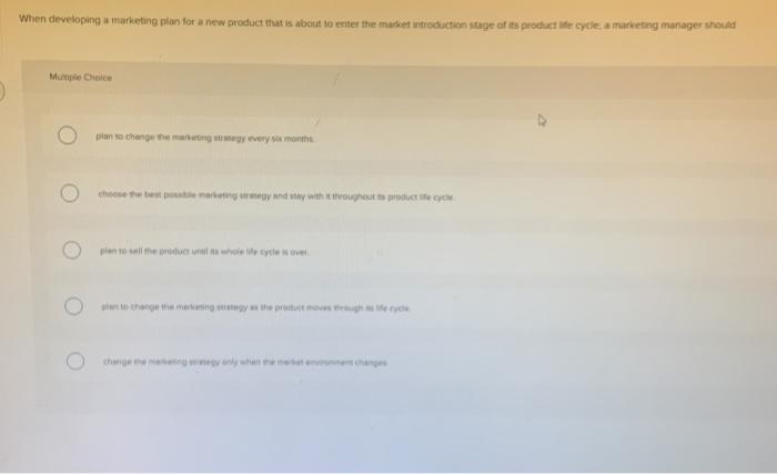 When developing a marketing plan for a new